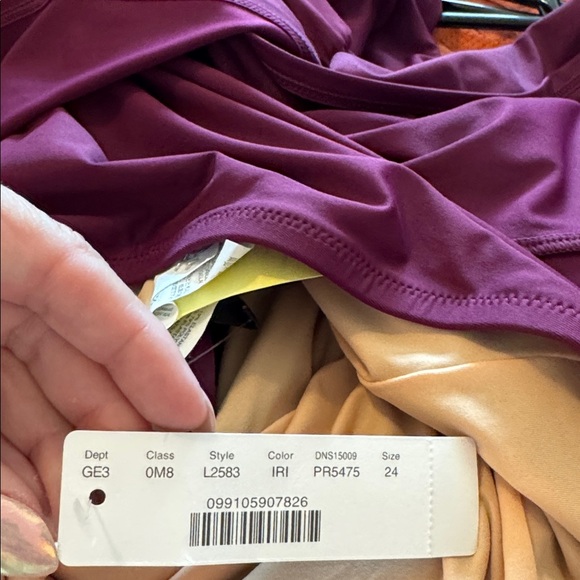 NWT J. Crew Halter wrap swim dress in Iris purple Plus Sz 24 - Picture 4 of 5